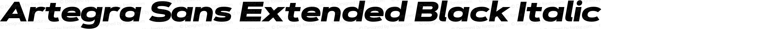 Artegra Sans Extended Black Italic