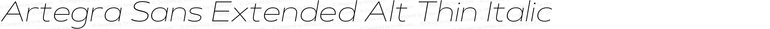 Artegra Sans Extended Alt Thin Italic