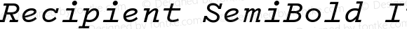 Recipient SemiBold Italic
