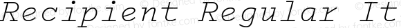 Recipient Regular Italic