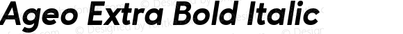 Ageo Extra Bold Italic