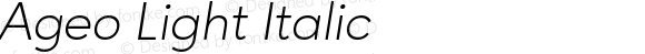 Ageo Light Italic