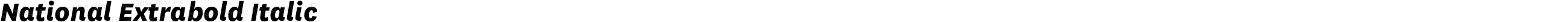 National Extrabold Italic