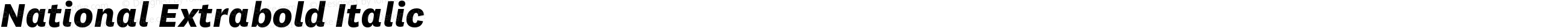 National Extrabold Italic
