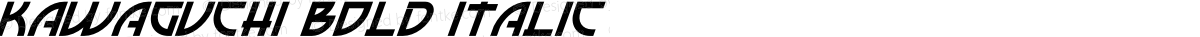 Kawaguchi Bold Italic