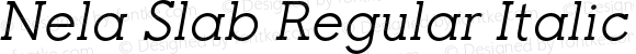 Nela Slab Regular Italic