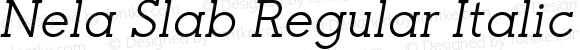 Nela Slab Regular Italic