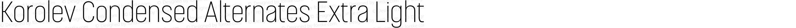 Korolev Condensed Alternates Extra Light