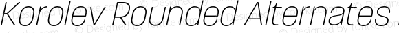 Korolev Rounded Alternates Extra Light Italic