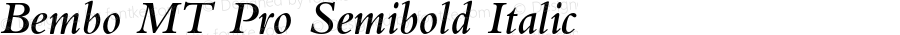 Bembo MT Pro Semibold Italic