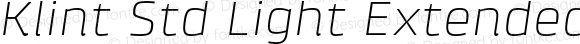 Klint Std Light Extended Italic