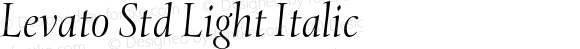 Levato Std Light Italic