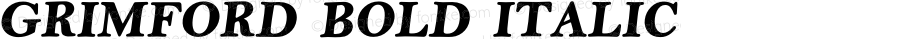 GRIMFORD Bold Italic