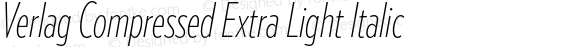 Verlag Compressed Extra Light Italic