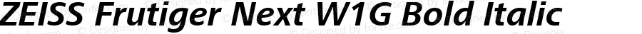 ZEISS Frutiger Next W1G Bold Italic