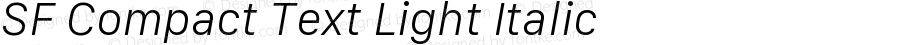 SF Compact Text Light Italic