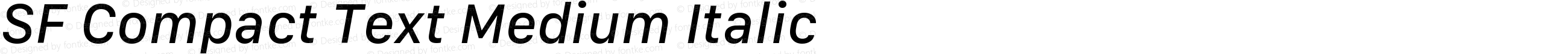 SF Compact Text Medium Italic