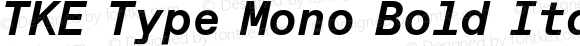 TKE Type Mono Bold Italic