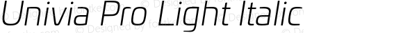 Univia Pro Light Italic