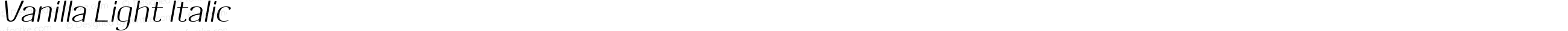 Vanilla Light Italic