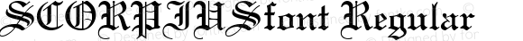 SCORPIUSfont Regular Altsys Fontographer 3.5  3/28/01