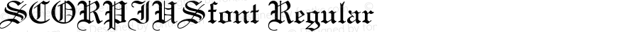 SCORPIUSfont Regular Altsys Fontographer 3.5  3/28/01