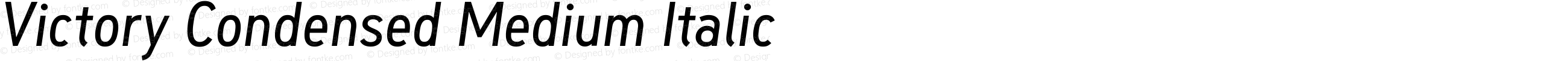 Victory Condensed Medium Italic