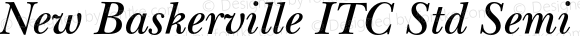 New Baskerville ITC Std Semi Bold Italic