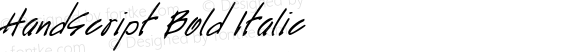 HandScript Bold Italic