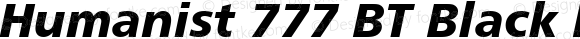 Humanist 777 BT Black Italic