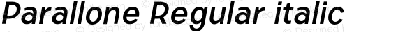 Parallone Regular italic