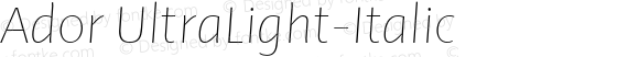 Ador UltraLight-Italic