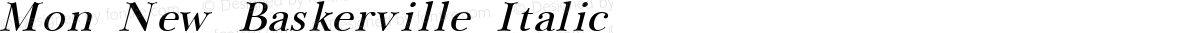 Mon New Baskerville Italic