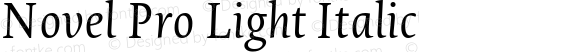 Novel Pro Light Italic