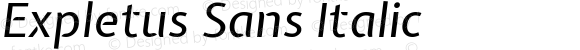 Expletus Sans Italic