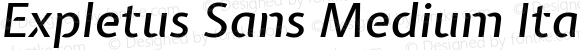 Expletus Sans Medium Italic