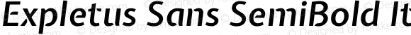 Expletus Sans SemiBold Italic