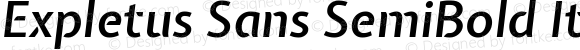 Expletus Sans SemiBold Italic