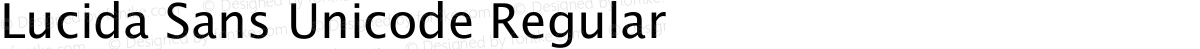 Lucida Sans Unicode Regular