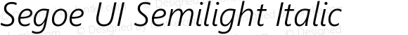 Segoe UI Semilight Italic