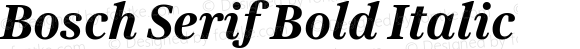 Bosch Serif Bold Italic