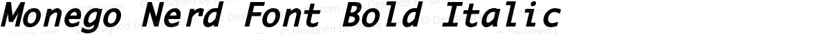 Monego Nerd Font Bold Italic