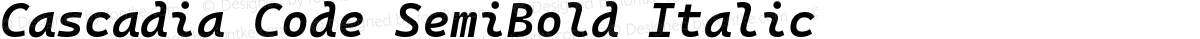 Cascadia Code SemiBold Italic