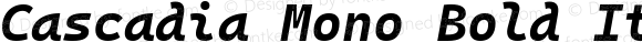 Cascadia Mono Bold Italic