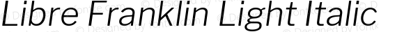 Libre Franklin Light Italic