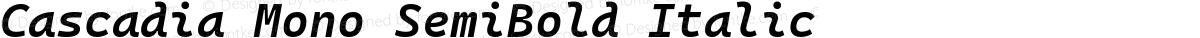 Cascadia Mono SemiBold Italic