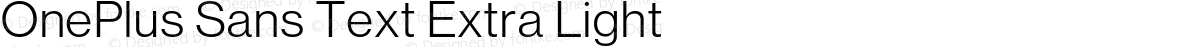 OnePlus Sans Text Extra Light