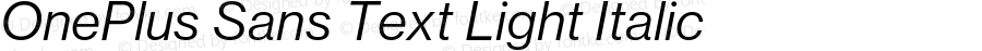 OnePlus Sans Text Light Italic