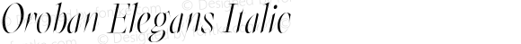 Oroban Elegans Italic