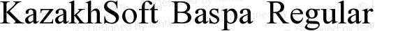 KazakhSoft Baspa Regular Version 2.00 April 29, 2007, initial release